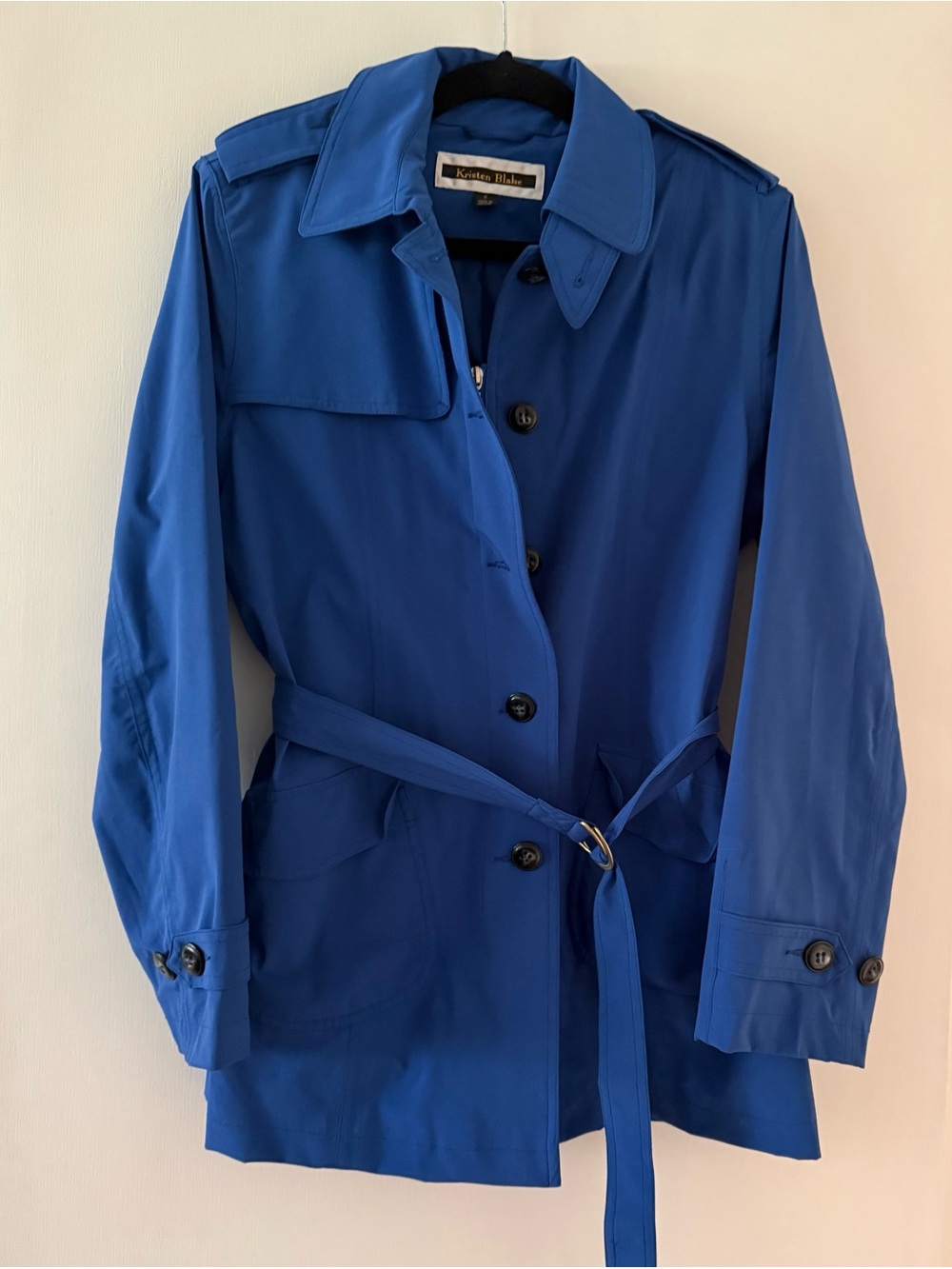 Kristen Blake single breasted short trench coat